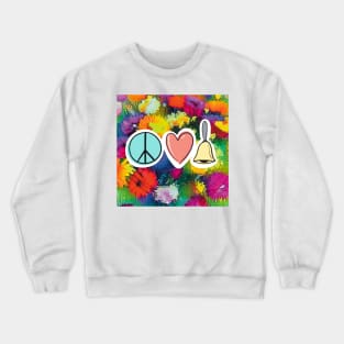 Peace Love Handbells Flower Pattern 2 Crewneck Sweatshirt